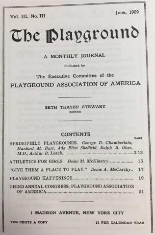 The Playground - monthly journal of the Playground Association of America