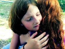 Empathy - hugging friend Empathy - hugging friend
