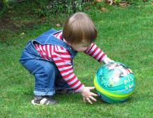 Spatial Awareness Spatially aware child playing with ball