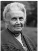 Maria Montessori Maria Montessori headshot black and white