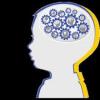 Cognitive Development silhouette of a child with gears in their brain to represent cognitive development